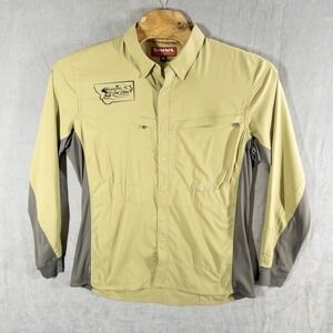 Simms Fishing Performance Snap Front Shirt Womens XL Gorpcore Outdoors Lake Camp